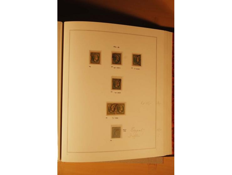 1862/80, Große Hermesköpfe, ungebrauchte und gestempelte Sammlung von rd. 400 Marken und 2 Briefen, dabei Farbnuancen, Einhei