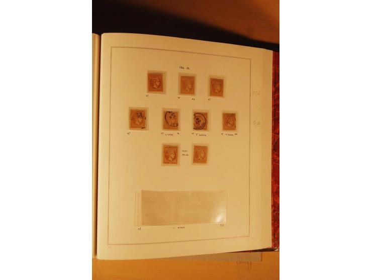 1862/80, Große Hermesköpfe, ungebrauchte und gestempelte Sammlung von rd. 400 Marken und 2 Briefen, dabei Farbnuancen, Einhei