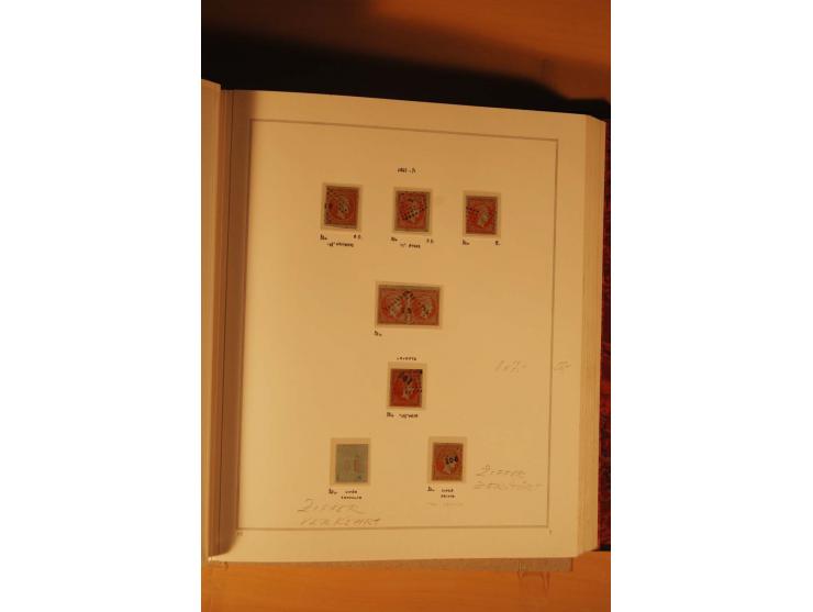 1862/80, Große Hermesköpfe, ungebrauchte und gestempelte Sammlung von rd. 400 Marken und 2 Briefen, dabei Farbnuancen, Einhei