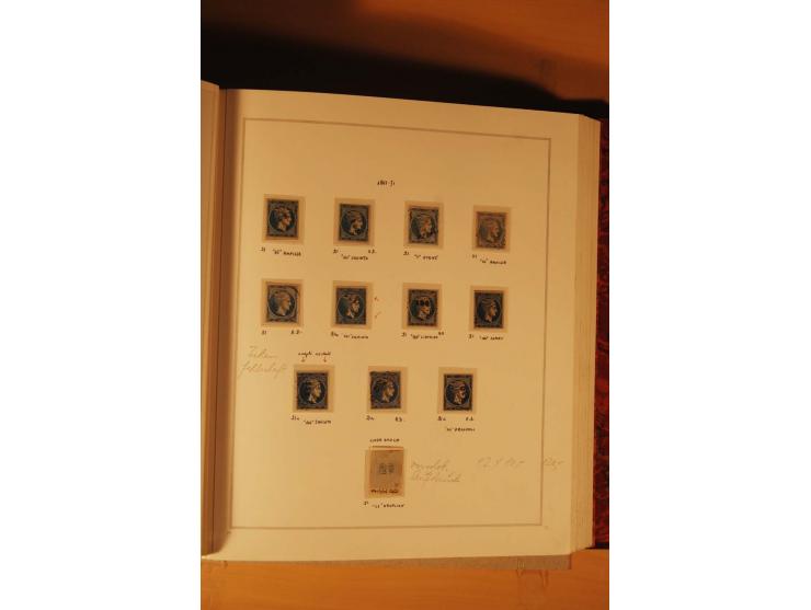 1862/80, Große Hermesköpfe, ungebrauchte und gestempelte Sammlung von rd. 400 Marken und 2 Briefen, dabei Farbnuancen, Einhei