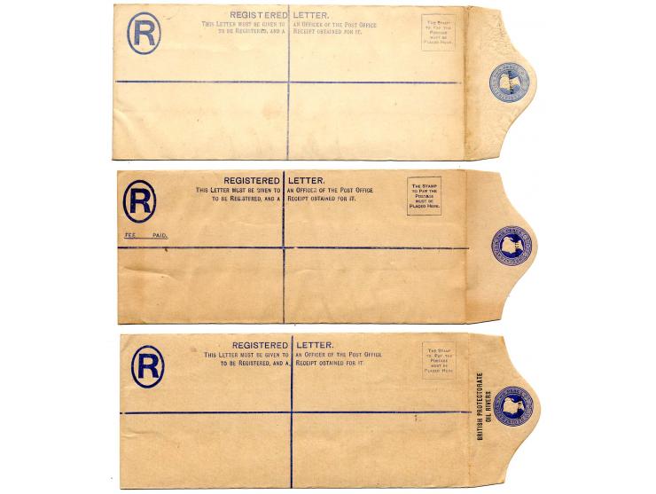 1880/90, 15 ungebrauchte Ganzsachen, meist Umschläge mit "SPECIMEN"- Aufdrucken, dabei auch Neusüdwales mit 6 P. Telegramm-Fo