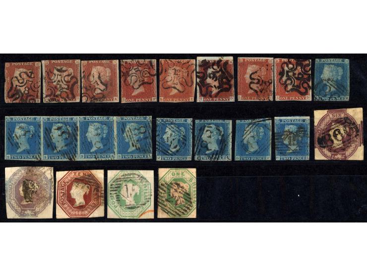 1840/1900, gestempelte Partie mit Doubletten, dabei Mi.-Nr. 1 (9), Malteser-Stadtpoststempel Nr. 1-12 kpl. auf Mi.-Nr. 3 etc.