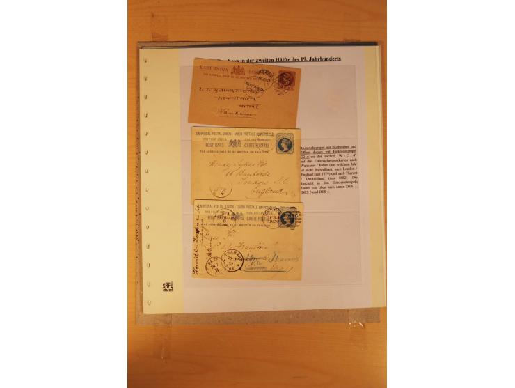 1854/82, 24 Briefe von Bombay, dabei verschiedene Stempel, R-Brief, Briefe nach Mauritius, Schottland, Guernsey etc., untersc