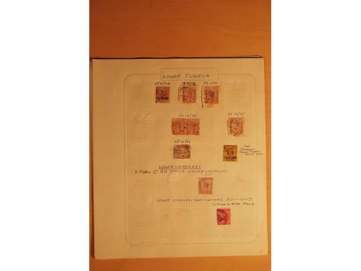 1883/96,  Stempelsammlung mit ca. 200 Marken und Briefstücken, dazu eine interessante Korrespondenz zum Thema