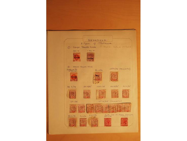 1883/96,  Stempelsammlung mit ca. 200 Marken und Briefstücken, dazu eine interessante Korrespondenz zum Thema