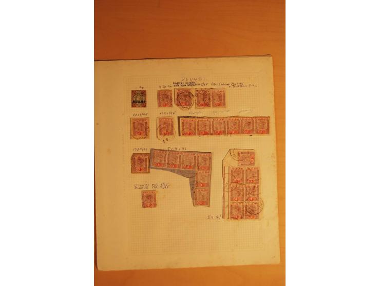 1883/96,  Stempelsammlung mit ca. 200 Marken und Briefstücken, dazu eine interessante Korrespondenz zum Thema