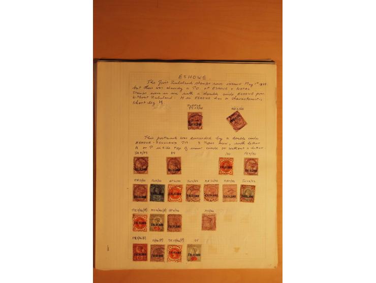 1883/96,  Stempelsammlung mit ca. 200 Marken und Briefstücken, dazu eine interessante Korrespondenz zum Thema