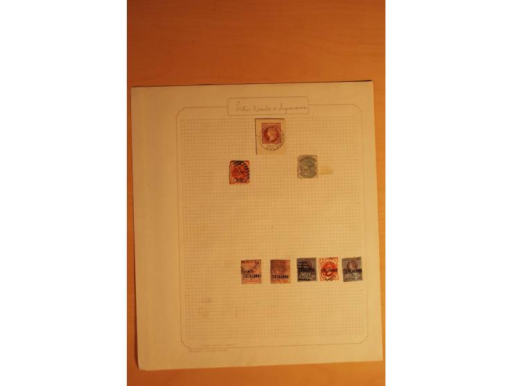1883/96,  Stempelsammlung mit ca. 200 Marken und Briefstücken, dazu eine interessante Korrespondenz zum Thema