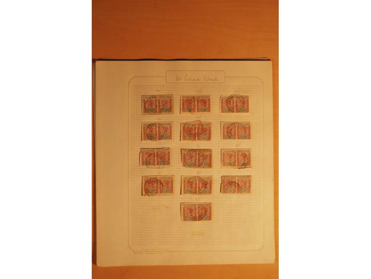 1883/96,  Stempelsammlung mit ca. 200 Marken und Briefstücken, dazu eine interessante Korrespondenz zum Thema