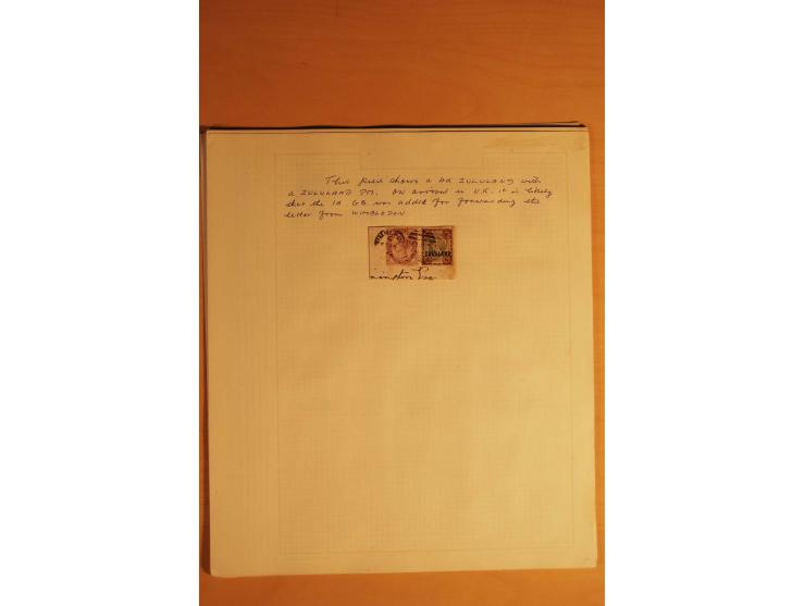 1883/96,  Stempelsammlung mit ca. 200 Marken und Briefstücken, dazu eine interessante Korrespondenz zum Thema