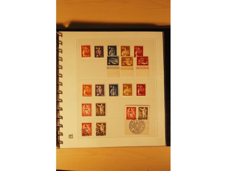 1941/44, umfangreiche, meist postfrische/ungebrauchte und gestempelte Sammlung inkl. einiger Briefe, dabei viele komplette Au