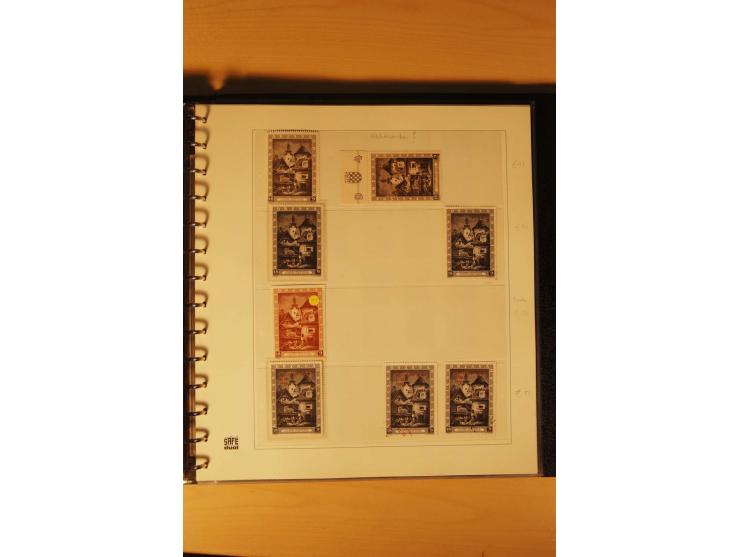 1941/44, umfangreiche, meist postfrische/ungebrauchte und gestempelte Sammlung inkl. einiger Briefe, dabei viele komplette Au