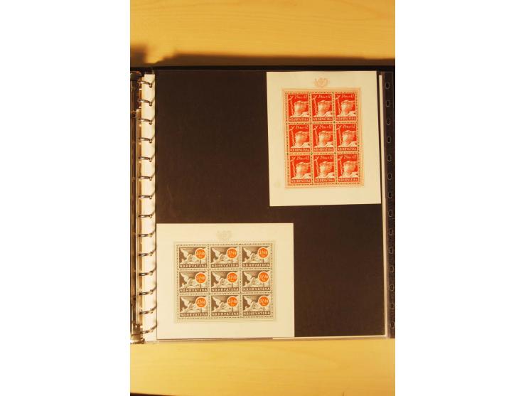 1941/44, umfangreiche, meist postfrische/ungebrauchte und gestempelte Sammlung inkl. einiger Briefe, dabei viele komplette Au