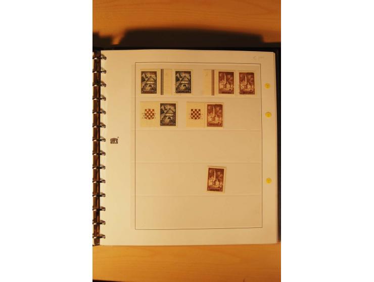 1941/44, umfangreiche, meist postfrische/ungebrauchte und gestempelte Sammlung inkl. einiger Briefe, dabei viele komplette Au
