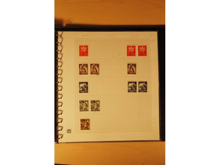 1941/44, umfangreiche, meist postfrische/ungebrauchte und gestempelte Sammlung inkl. einiger Briefe, dabei viele komplette Au