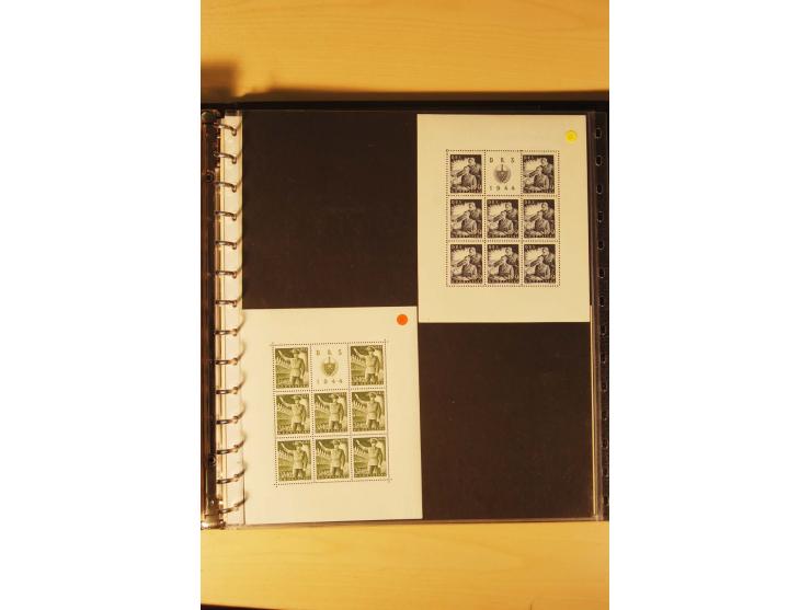 1941/44, umfangreiche, meist postfrische/ungebrauchte und gestempelte Sammlung inkl. einiger Briefe, dabei viele komplette Au