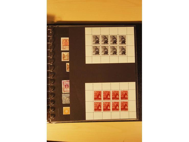 1941/44, umfangreiche, meist postfrische/ungebrauchte und gestempelte Sammlung inkl. einiger Briefe, dabei viele komplette Au