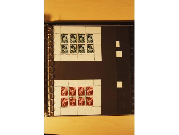 1941/44, umfangreiche, meist postfrische/ungebrauchte und gestempelte Sammlung inkl. einiger Briefe, dabei viele komplette Au