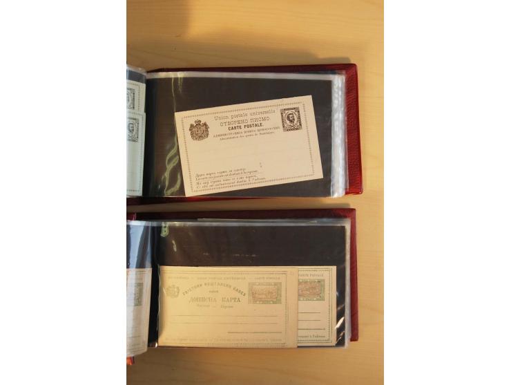 1893/1913, umfangreiche Sammlung Ganzsachen in 2 Brief-Alben, meist ungebraucht bzw. mit Blanko-Stempel, dabei einige Variant