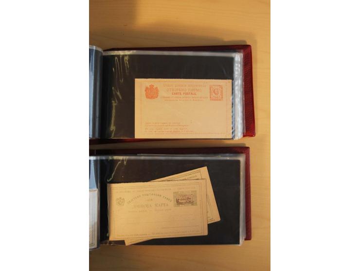 1893/1913, umfangreiche Sammlung Ganzsachen in 2 Brief-Alben, meist ungebraucht bzw. mit Blanko-Stempel, dabei einige Variant