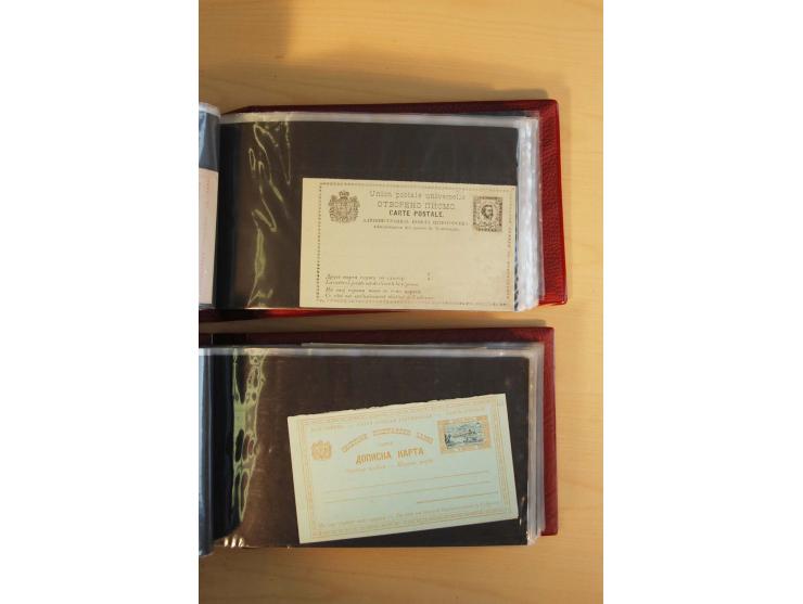 1893/1913, umfangreiche Sammlung Ganzsachen in 2 Brief-Alben, meist ungebraucht bzw. mit Blanko-Stempel, dabei einige Variant