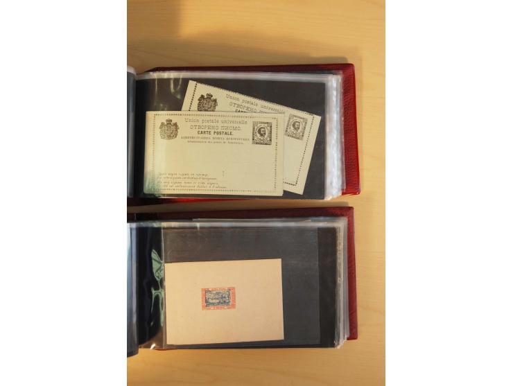 1893/1913, umfangreiche Sammlung Ganzsachen in 2 Brief-Alben, meist ungebraucht bzw. mit Blanko-Stempel, dabei einige Variant