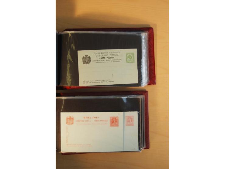 1893/1913, umfangreiche Sammlung Ganzsachen in 2 Brief-Alben, meist ungebraucht bzw. mit Blanko-Stempel, dabei einige Variant