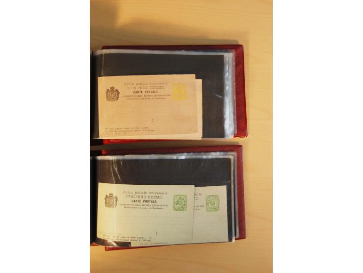 1893/1913, umfangreiche Sammlung Ganzsachen in 2 Brief-Alben, meist ungebraucht bzw. mit Blanko-Stempel, dabei einige Variant