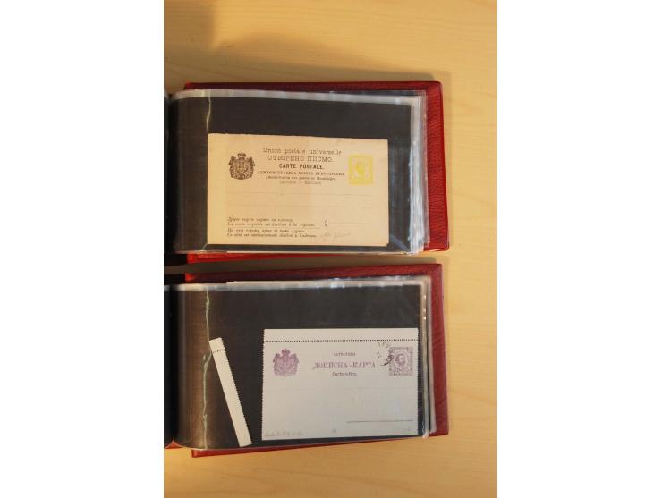 1893/1913, umfangreiche Sammlung Ganzsachen in 2 Brief-Alben, meist ungebraucht bzw. mit Blanko-Stempel, dabei einige Variant