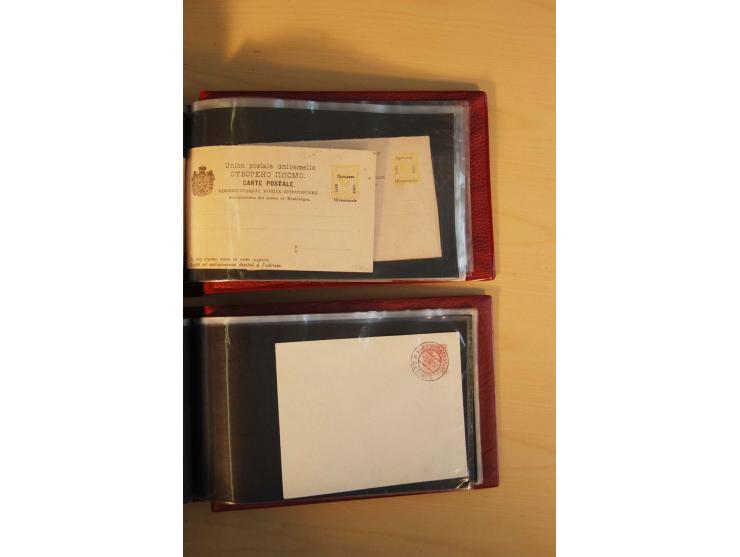 1893/1913, umfangreiche Sammlung Ganzsachen in 2 Brief-Alben, meist ungebraucht bzw. mit Blanko-Stempel, dabei einige Variant