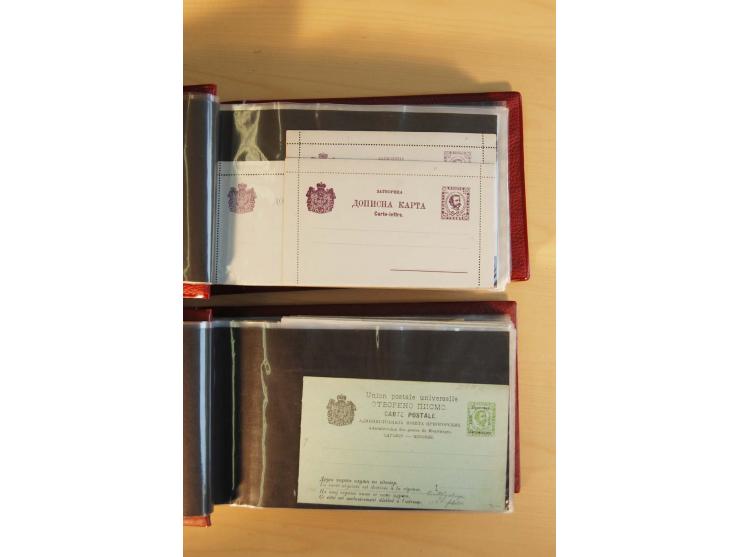 1893/1913, umfangreiche Sammlung Ganzsachen in 2 Brief-Alben, meist ungebraucht bzw. mit Blanko-Stempel, dabei einige Variant