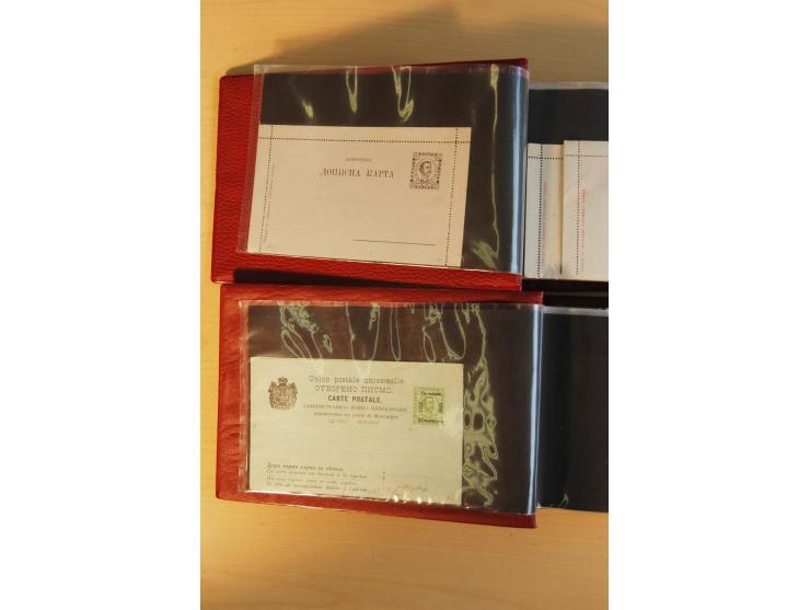 1893/1913, umfangreiche Sammlung Ganzsachen in 2 Brief-Alben, meist ungebraucht bzw. mit Blanko-Stempel, dabei einige Variant