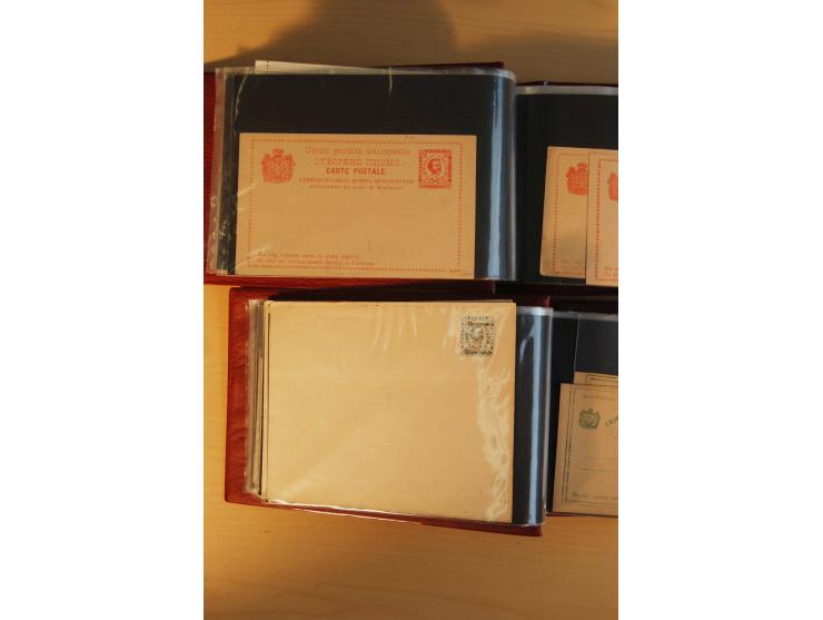 1893/1913, umfangreiche Sammlung Ganzsachen in 2 Brief-Alben, meist ungebraucht bzw. mit Blanko-Stempel, dabei einige Variant