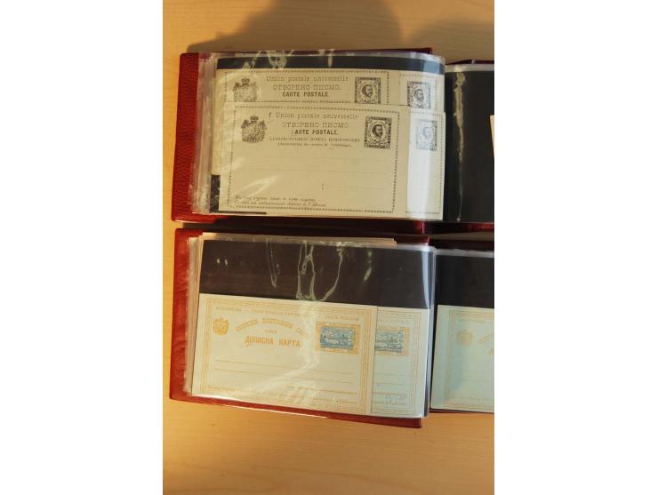 1893/1913, umfangreiche Sammlung Ganzsachen in 2 Brief-Alben, meist ungebraucht bzw. mit Blanko-Stempel, dabei einige Variant