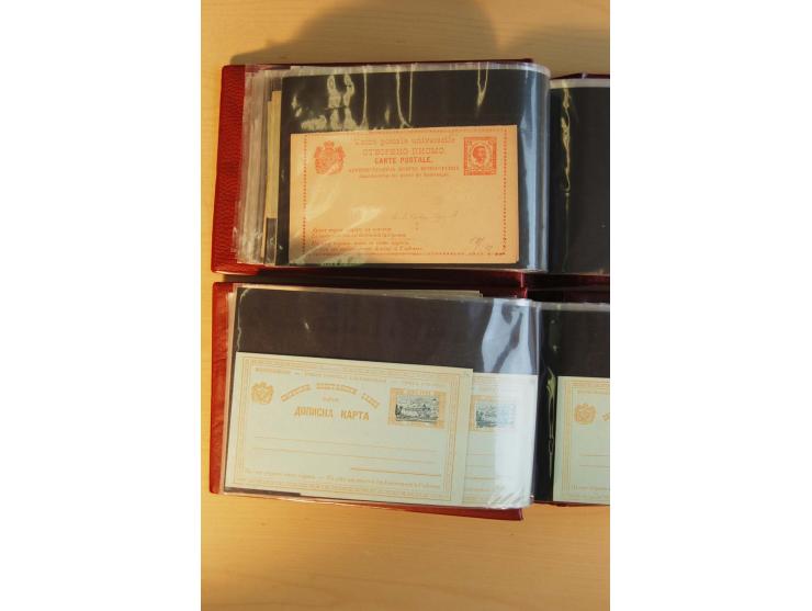 1893/1913, umfangreiche Sammlung Ganzsachen in 2 Brief-Alben, meist ungebraucht bzw. mit Blanko-Stempel, dabei einige Variant