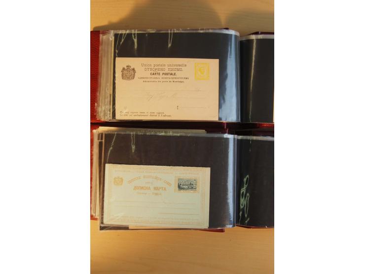 1893/1913, umfangreiche Sammlung Ganzsachen in 2 Brief-Alben, meist ungebraucht bzw. mit Blanko-Stempel, dabei einige Variant