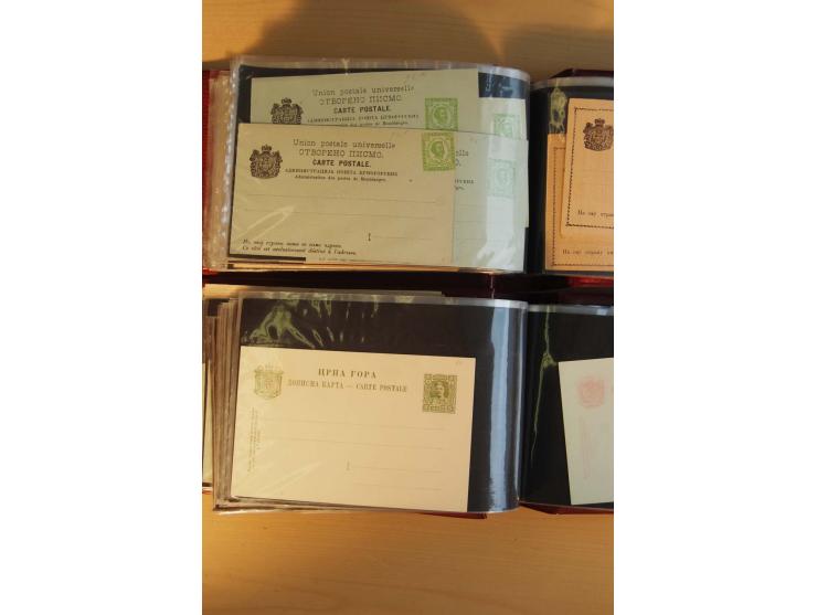 1893/1913, umfangreiche Sammlung Ganzsachen in 2 Brief-Alben, meist ungebraucht bzw. mit Blanko-Stempel, dabei einige Variant