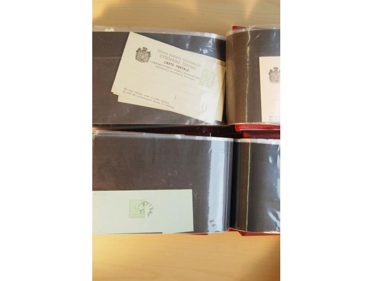 1893/1913, umfangreiche Sammlung Ganzsachen in 2 Brief-Alben, meist ungebraucht bzw. mit Blanko-Stempel, dabei einige Variant