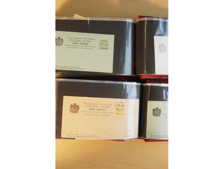 1893/1913, umfangreiche Sammlung Ganzsachen in 2 Brief-Alben, meist ungebraucht bzw. mit Blanko-Stempel, dabei einige Variant