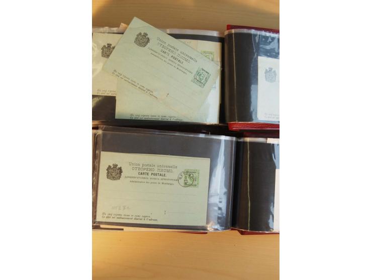 1893/1913, umfangreiche Sammlung Ganzsachen in 2 Brief-Alben, meist ungebraucht bzw. mit Blanko-Stempel, dabei einige Variant