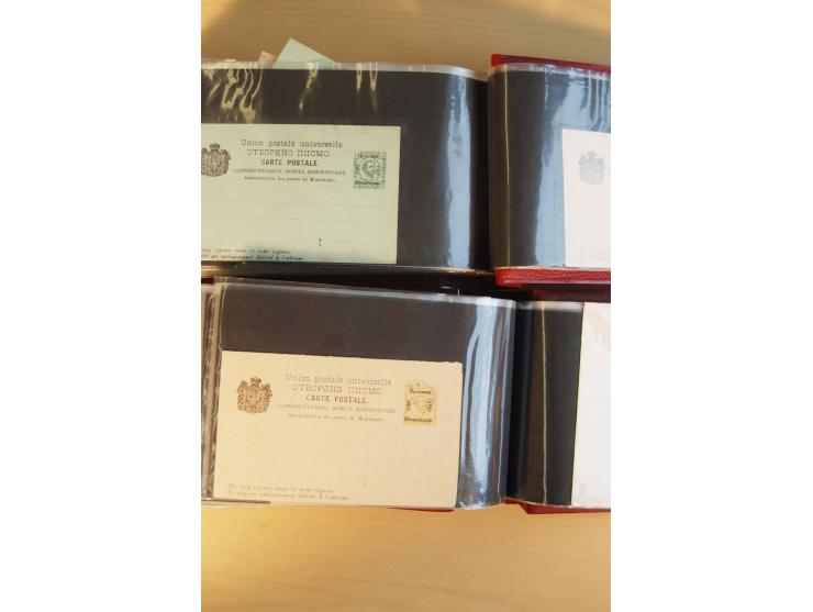 1893/1913, umfangreiche Sammlung Ganzsachen in 2 Brief-Alben, meist ungebraucht bzw. mit Blanko-Stempel, dabei einige Variant