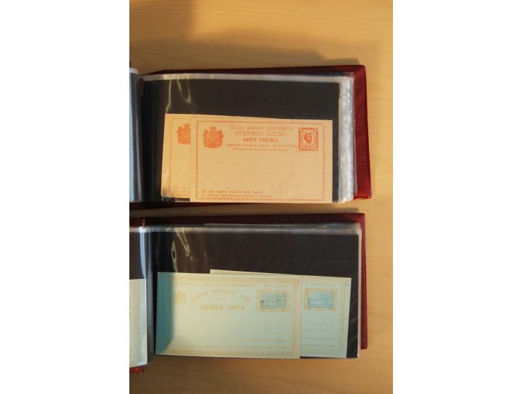1893/1913, umfangreiche Sammlung Ganzsachen in 2 Brief-Alben, meist ungebraucht bzw. mit Blanko-Stempel, dabei einige Variant