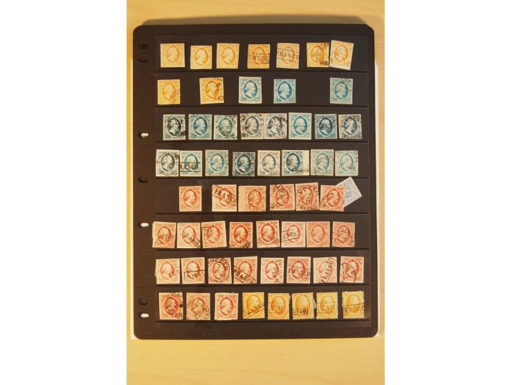 1852/72, ungebrauchte und gestempelte Partie, dabei 66 Werte Mi.-Nr. 1-3 mit Nr. 1 (2), 2 und 3 (3) ungebraucht, überwiegend 