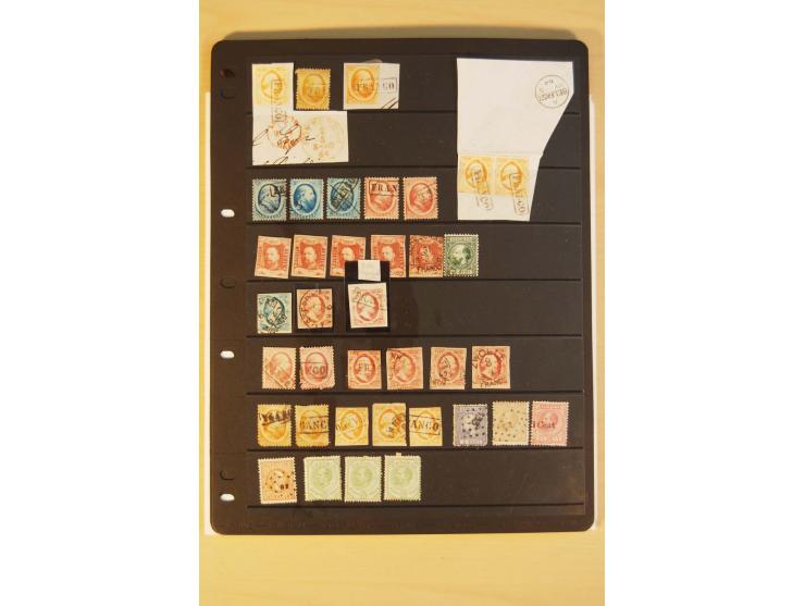 1852/72, ungebrauchte und gestempelte Partie, dabei 66 Werte Mi.-Nr. 1-3 mit Nr. 1 (2), 2 und 3 (3) ungebraucht, überwiegend 