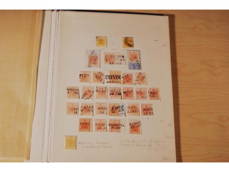 1850/64, gestempelte Partie, viel erste Ausgabe, dabei Einheiten, Briefstücke, volle und klare Stempel, dazu etwas Post Levan