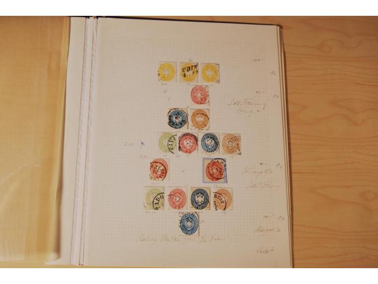 1850/64, gestempelte Partie, viel erste Ausgabe, dabei Einheiten, Briefstücke, volle und klare Stempel, dazu etwas Post Levan