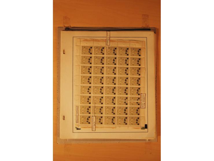 1803/1964, postfrischer, ungebrauchter und gestempelter Posten, dabei Bl.1 (3, einmal mit Unterschrift des Präsidenten, teils