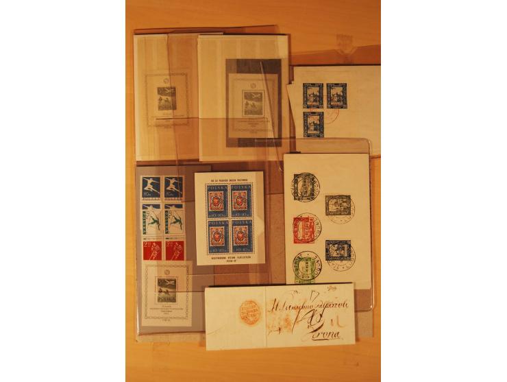 1803/1964, postfrischer, ungebrauchter und gestempelter Posten, dabei Bl.1 (3, einmal mit Unterschrift des Präsidenten, teils