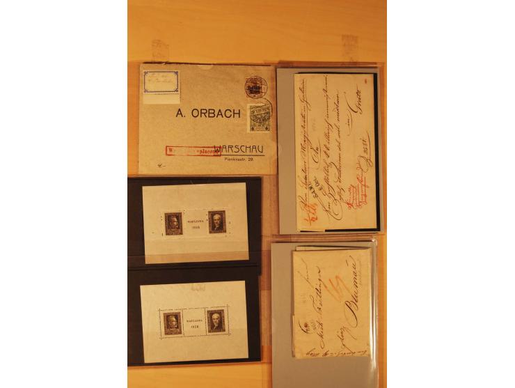 1803/1964, postfrischer, ungebrauchter und gestempelter Posten, dabei Bl.1 (3, einmal mit Unterschrift des Präsidenten, teils