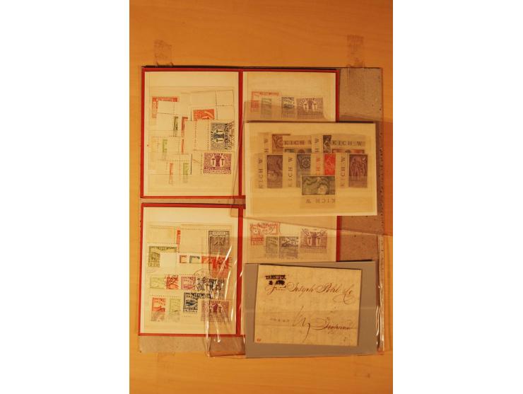 1803/1964, postfrischer, ungebrauchter und gestempelter Posten, dabei Bl.1 (3, einmal mit Unterschrift des Präsidenten, teils